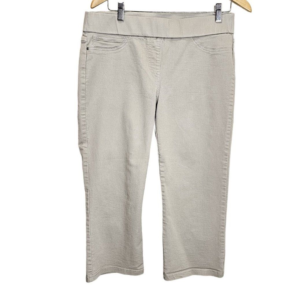 Kim Rogers Khaki Capri Pull-On Pants Size 8 - Picture 2 of 6